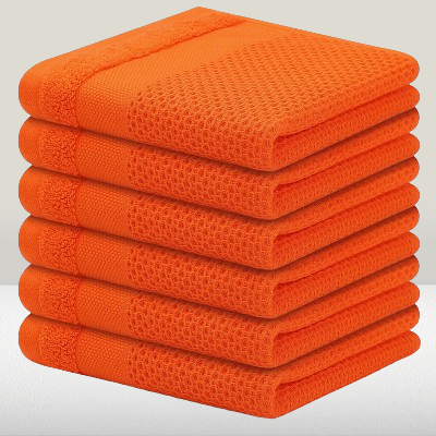 Torchons de Cuisine - CottonTowelsSoft™ - Orange